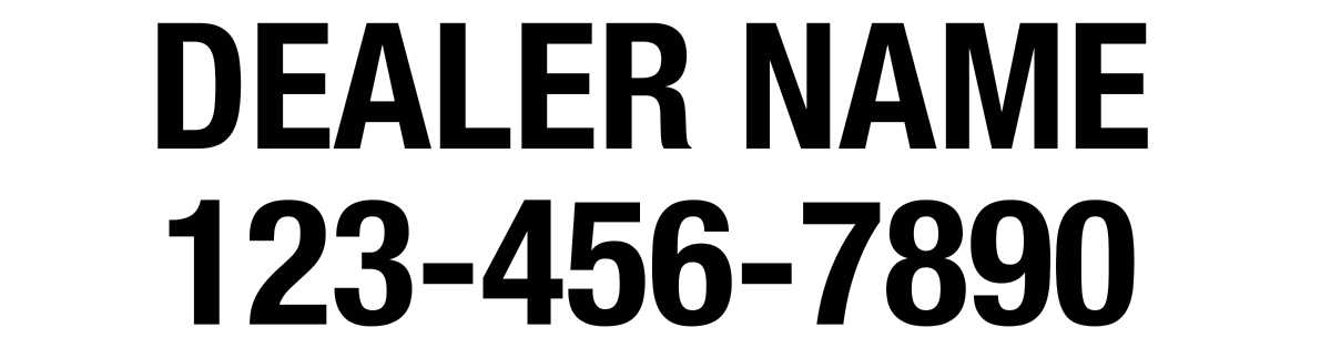 CUSTOM DEALER DECAL
