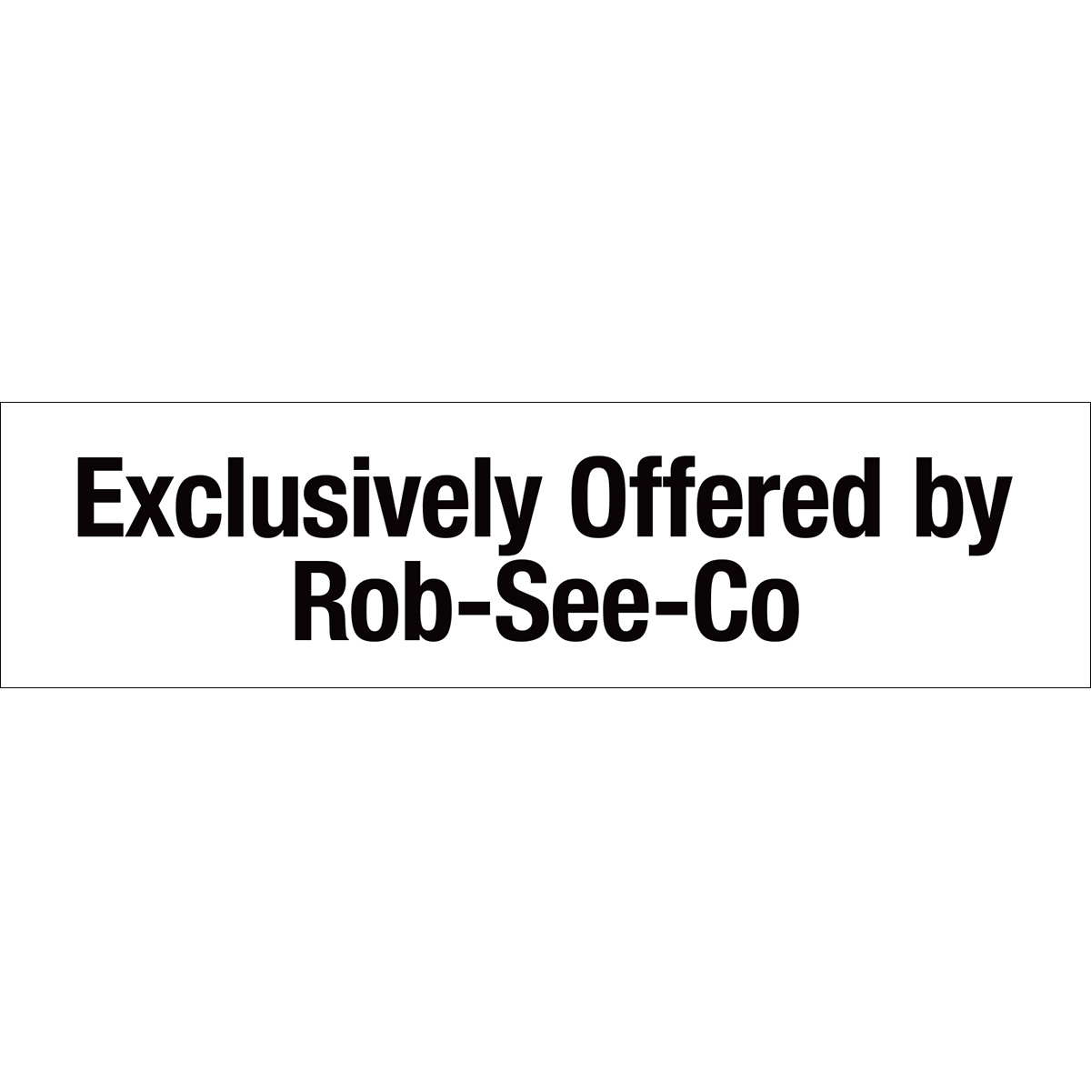 Exclusively Offered by Rob-See-Co Decal Set