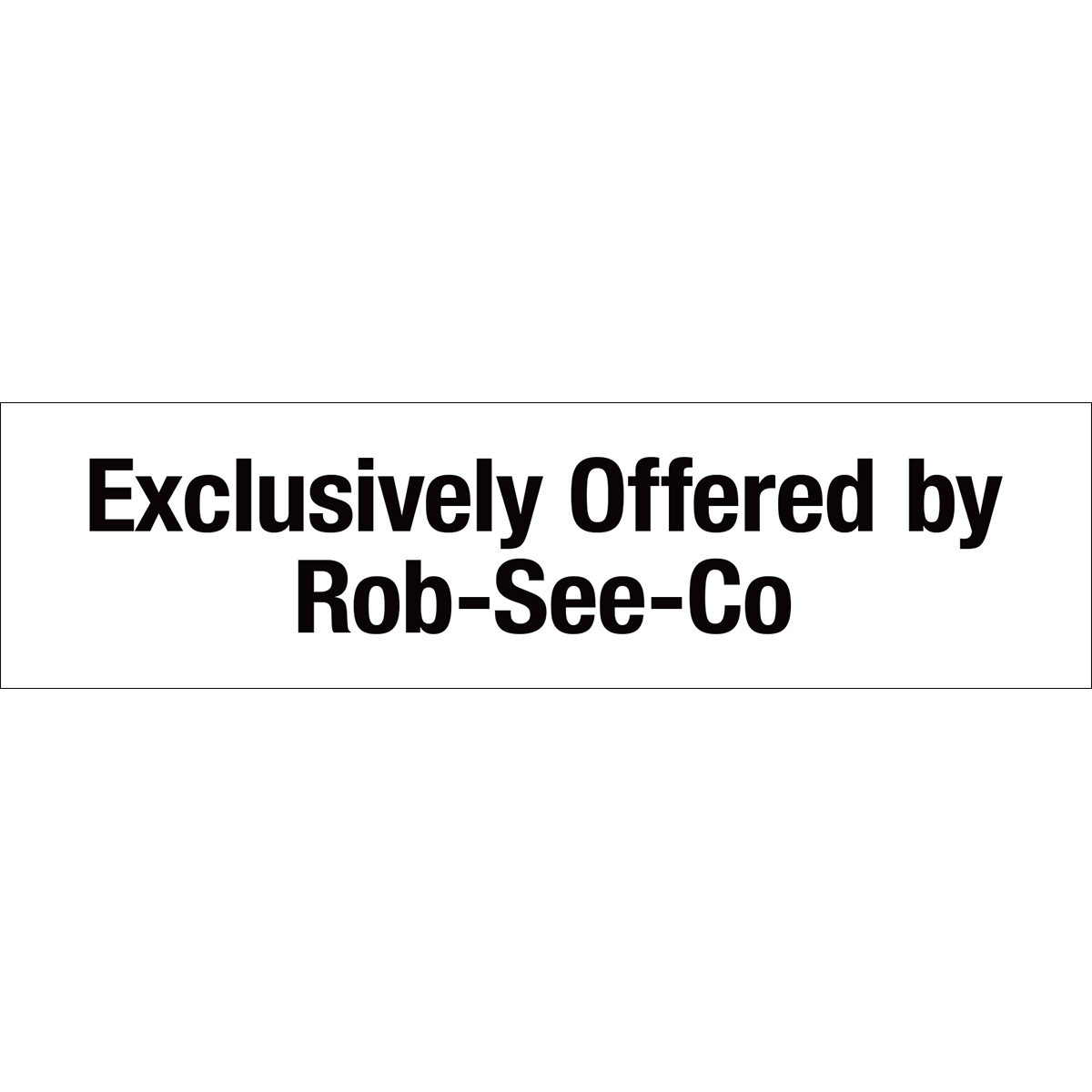 Exclusively Offered by Rob-See-Co Decal Set