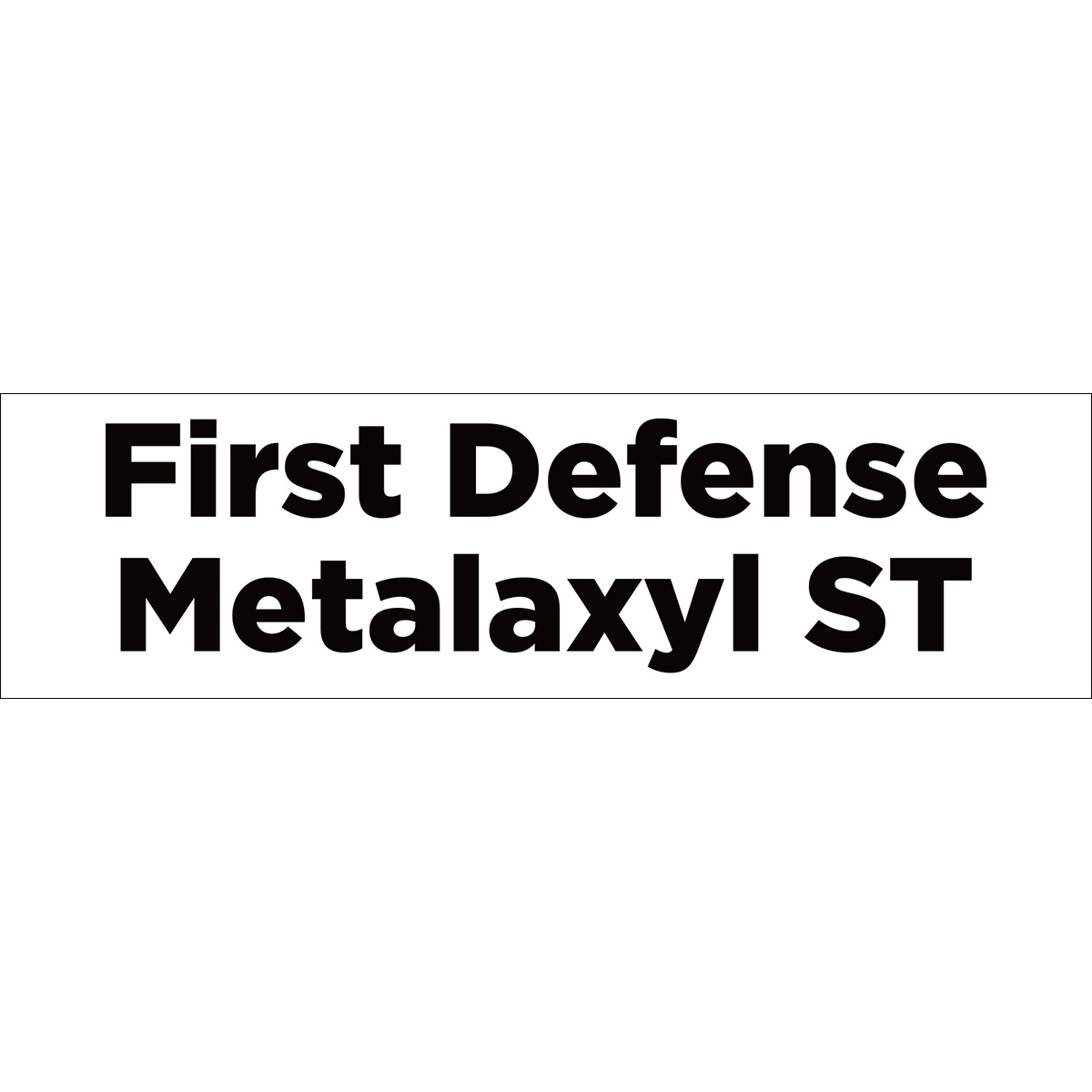 First Defense Metalaxyl ST Decal Set