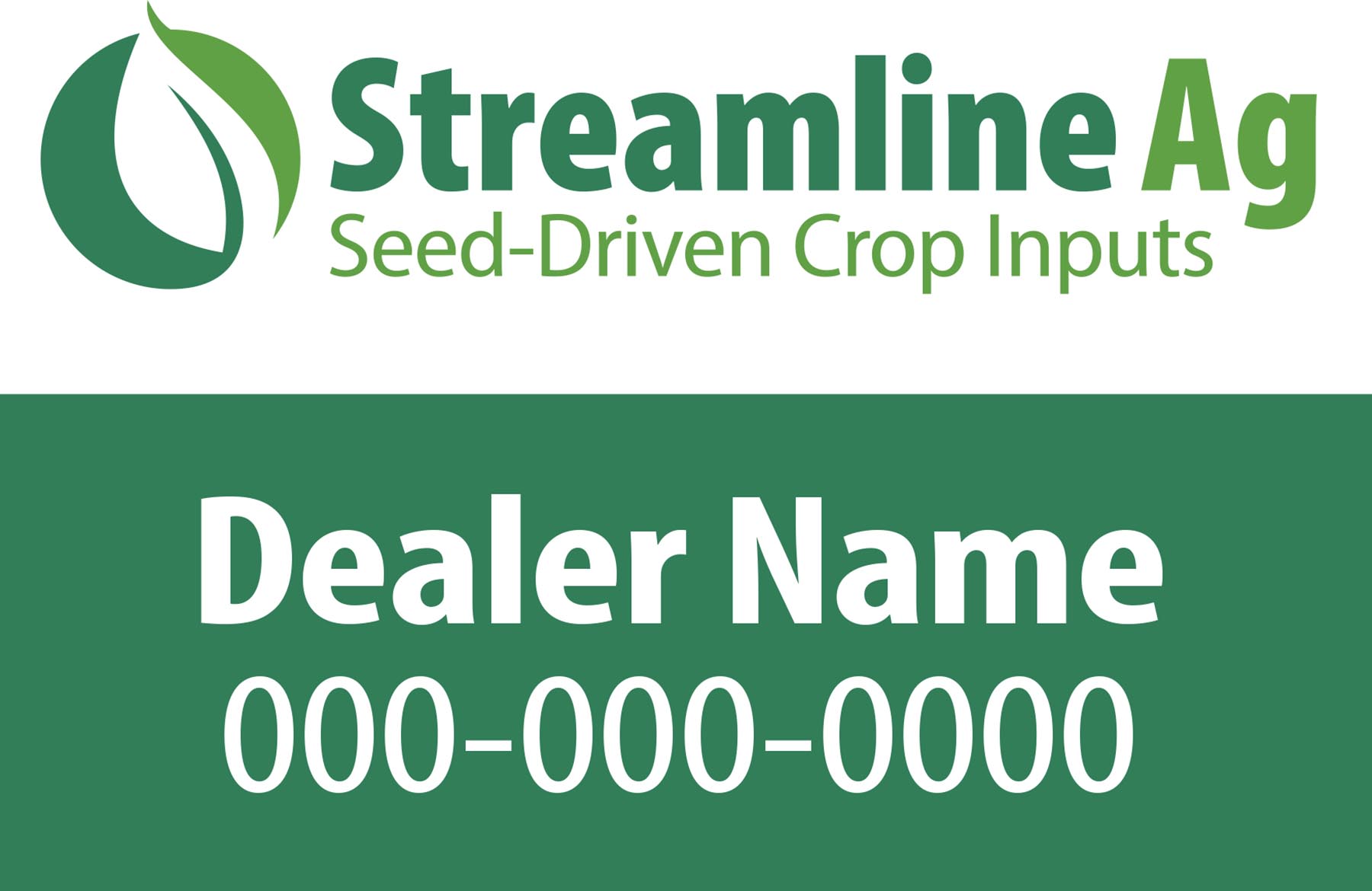 Streamline 24"x17.5" Dealer Sign