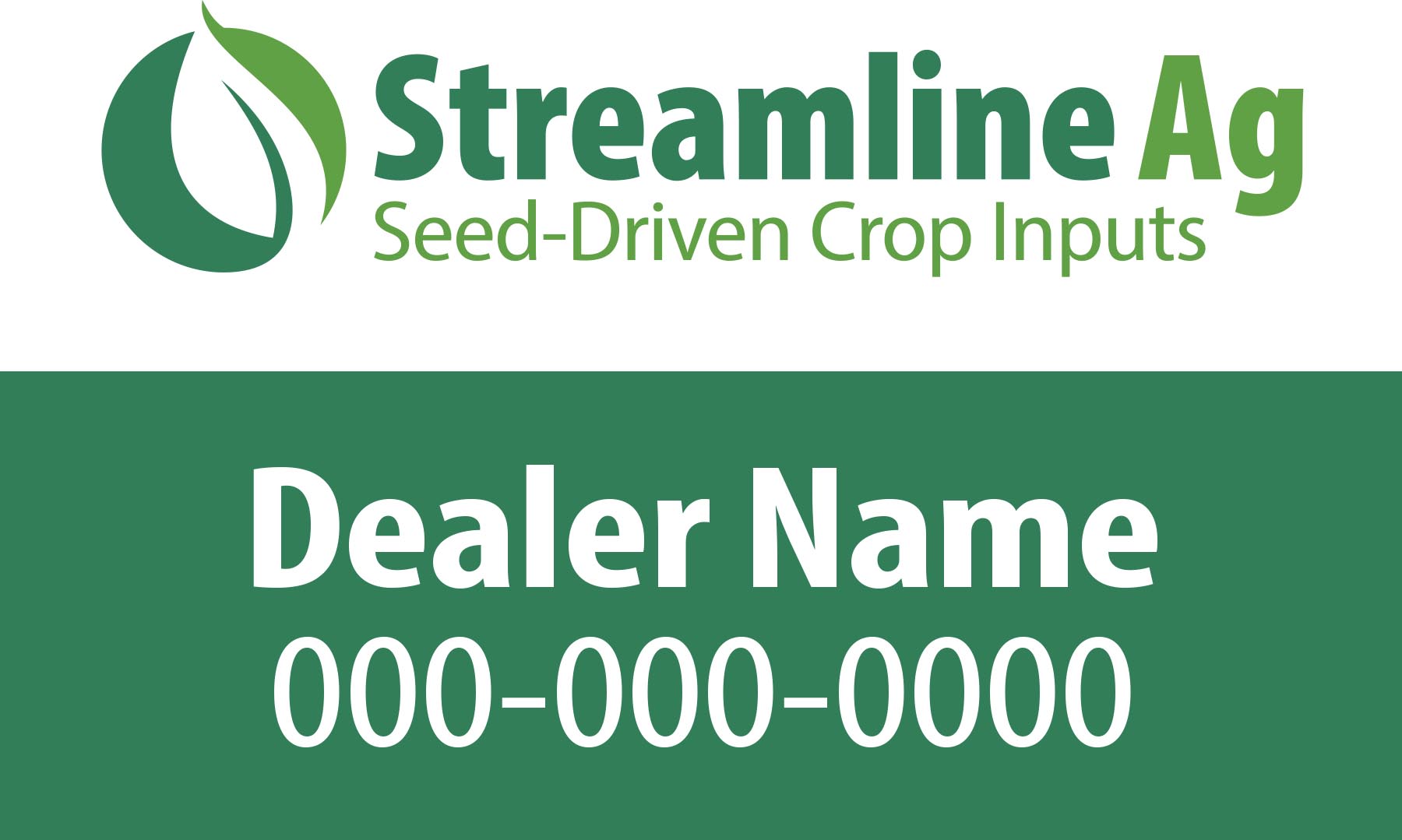 Streamline 3'x2' Dealer Sign