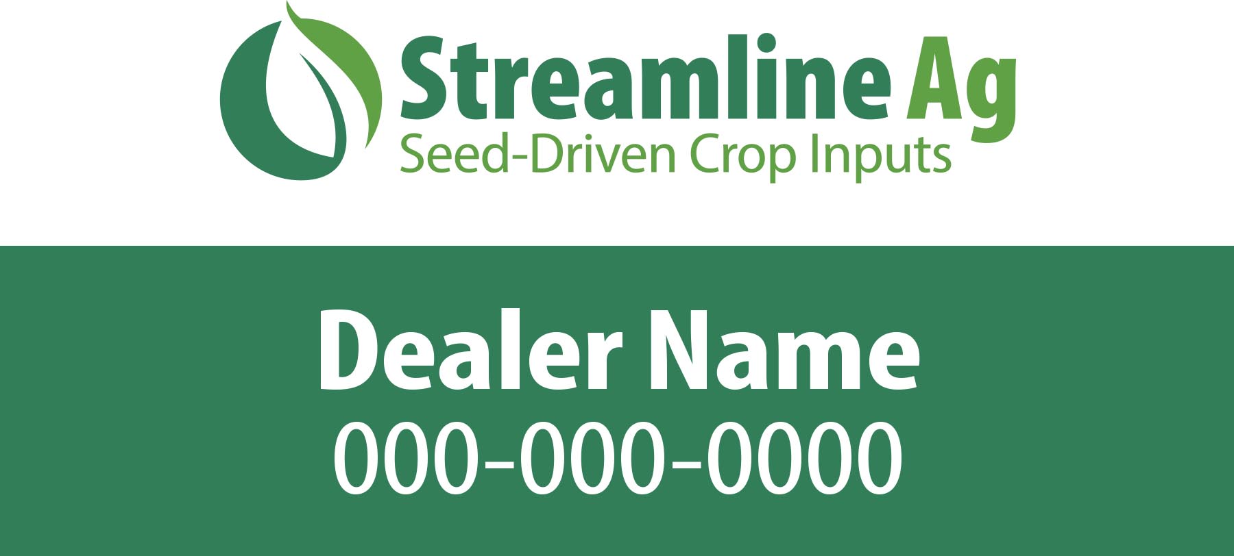 Streamline Ag 4'x2' Dealer Sign